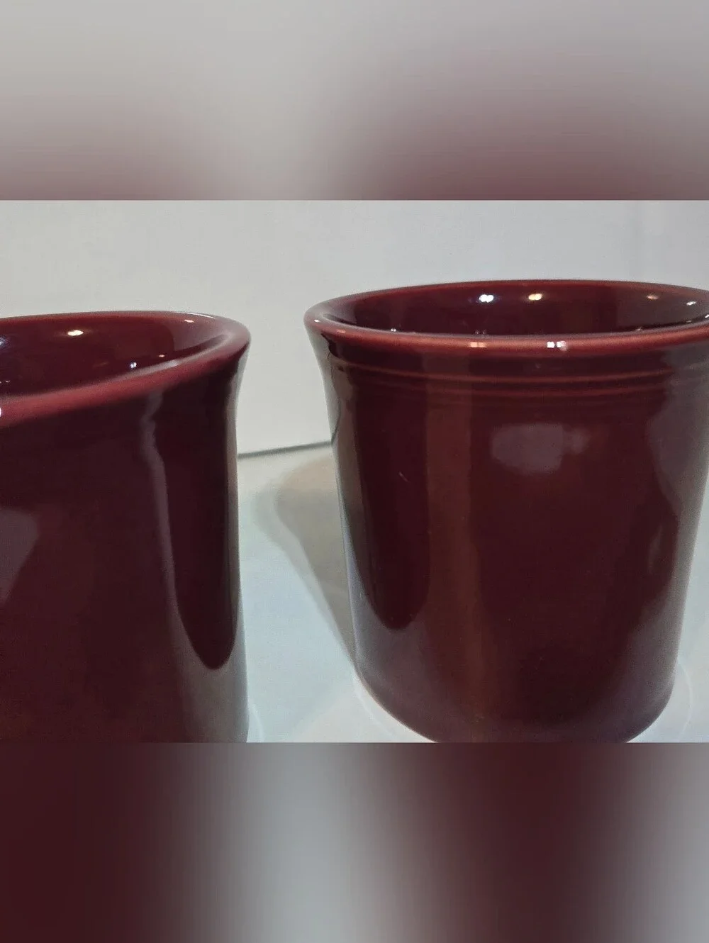 HLC Fiesta Cinnabar O-Ring Mug Set of 4 Retired Ceramic Fiestaware Cups
